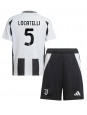 Otroške Nogometnih dresov Juventus Manuel Locatelli #5 Domači 2024-25 Kratki rokavi (+ hlače)